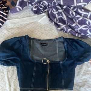 Denim crop top